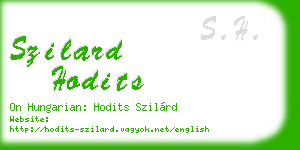 szilard hodits business card